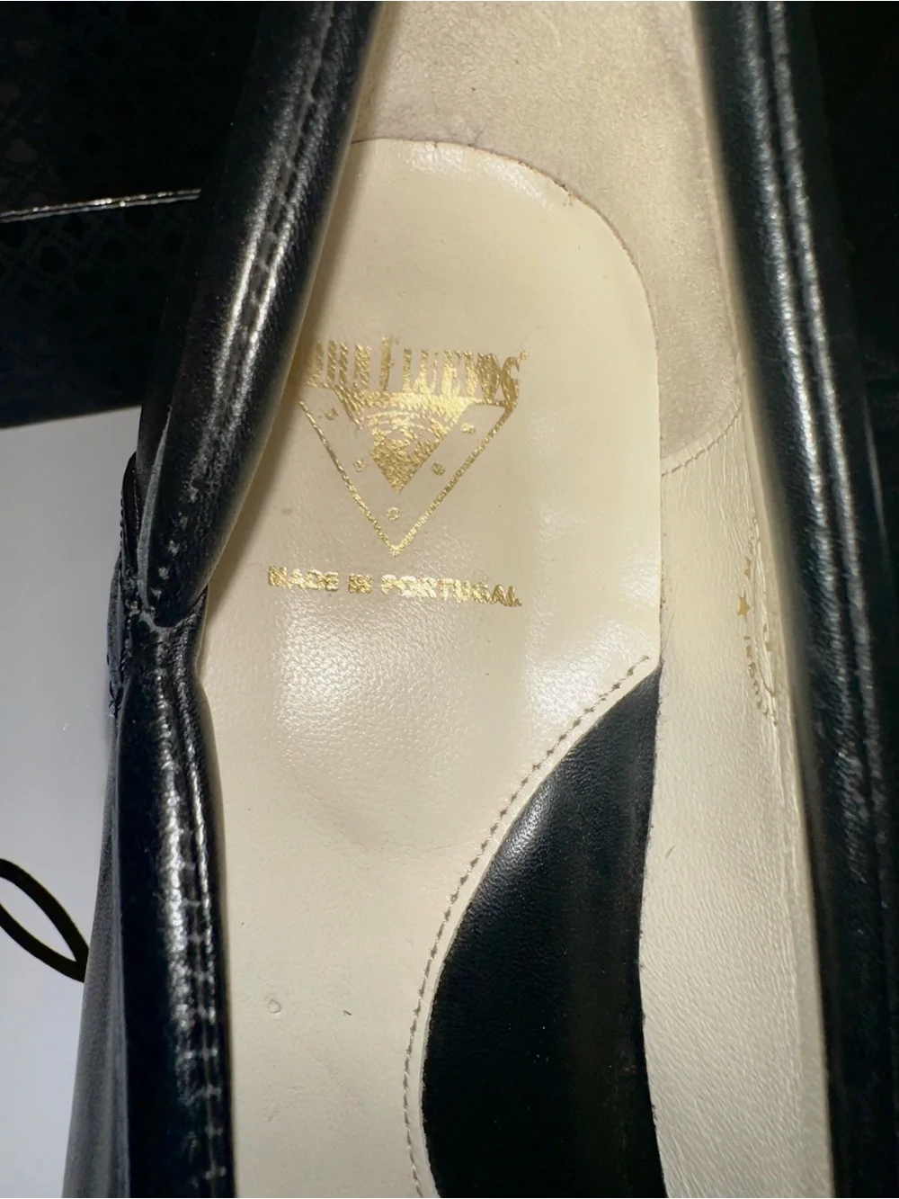 Make Me An OfferJohn ! Black Leather -Rounded Sculpted Heel Pumps.-7.5 - Picture 7 of 11